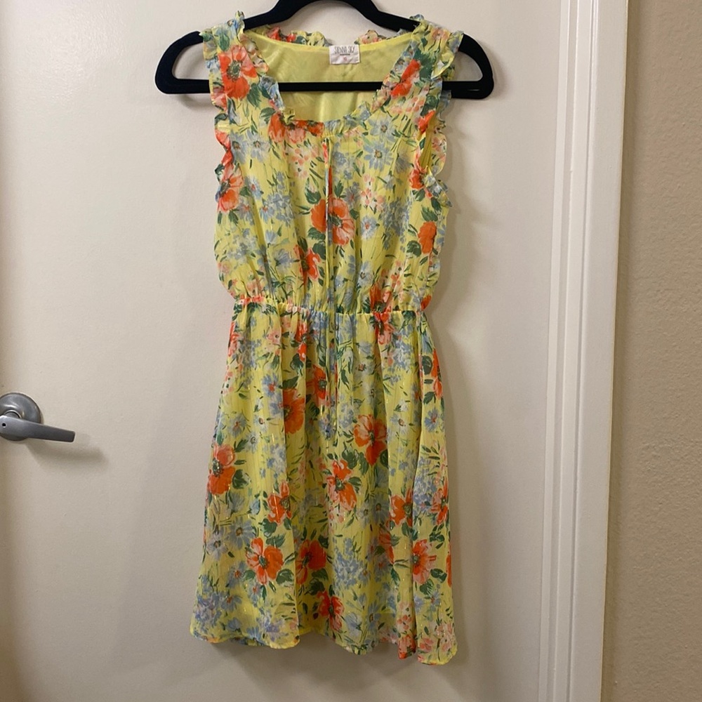 Sienna Sky Yellow ruffle sun summer dress